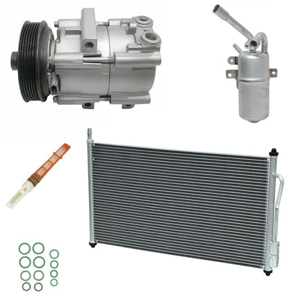A/C Compressor Kit With Condenser for Ford Focus 2.0L 2007–2011