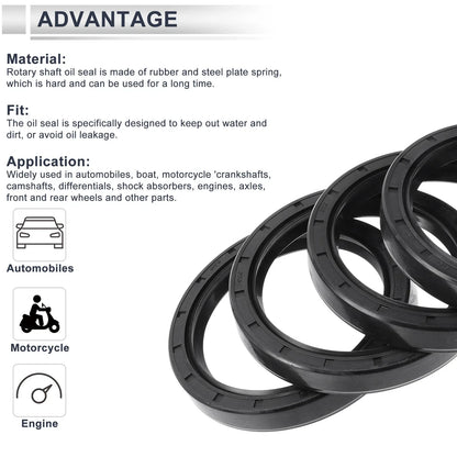 Set of 5 Oil Seal Rotary Shaft Seal Nitrile Rubber 72x90x12mm
