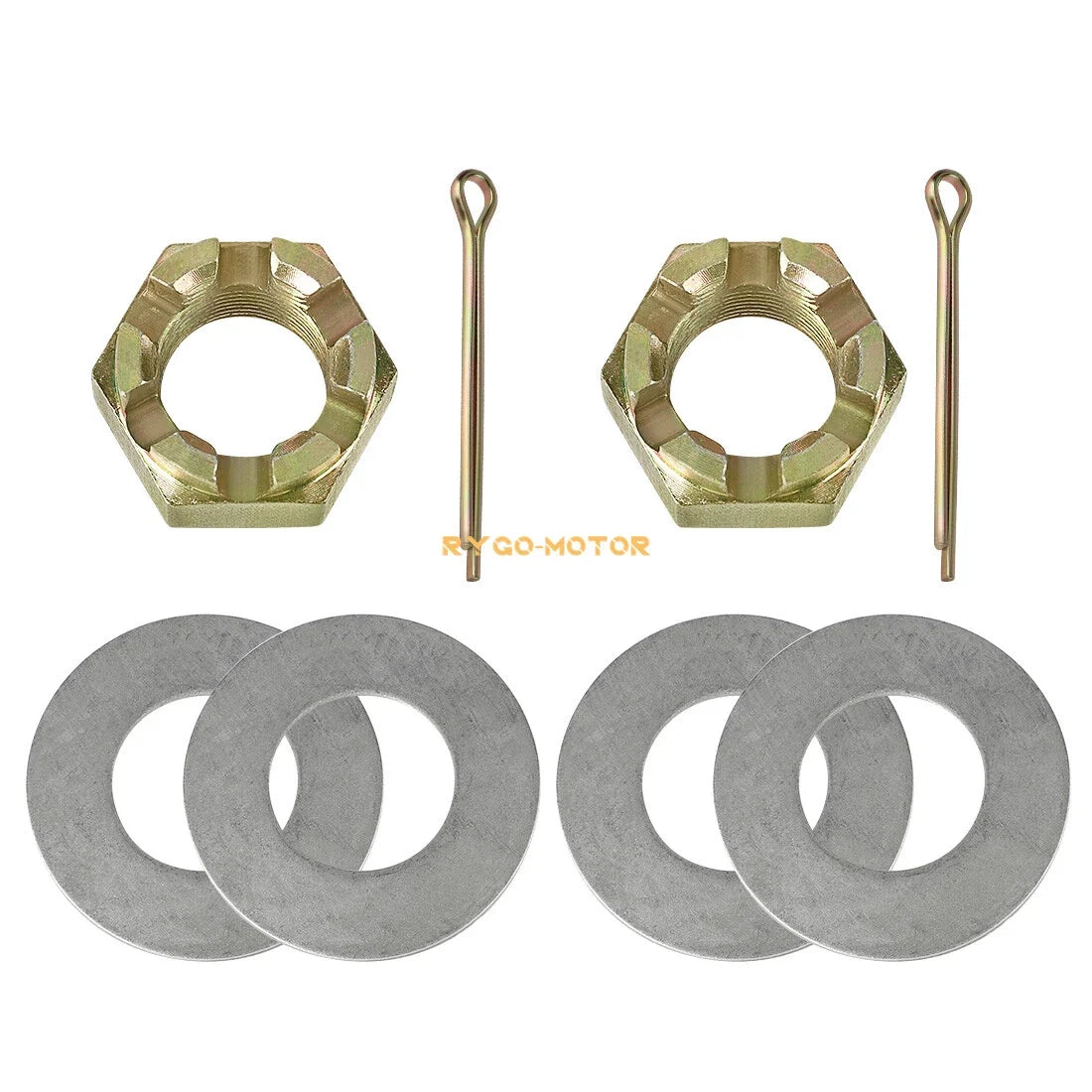 2pcs Rear Axle Castle Nut w/ Pin for Polaris Trail Blazer 250 (1999–2006)