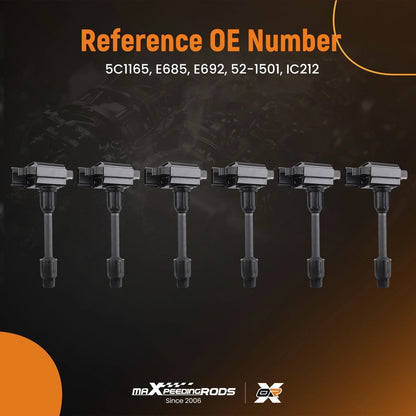 6X Ignition Coil Pack UF-139 UF-263 for Infiniti I30 Nissan Maxima (1995–2003)