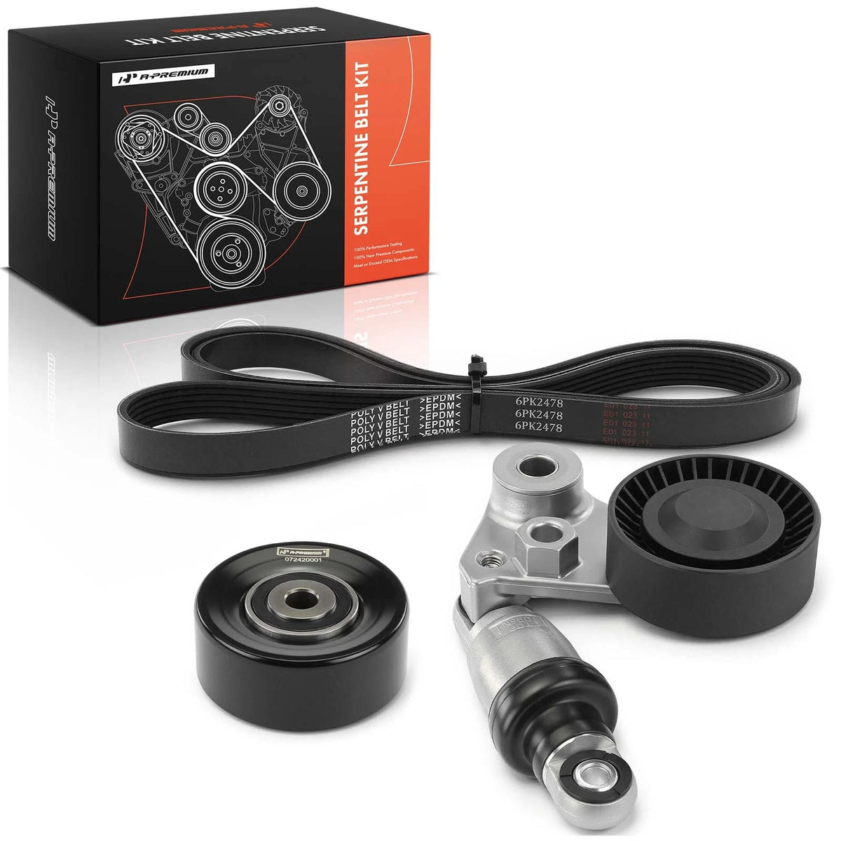 3X Serpentine Belt Drive Component Kit for Hyundai Sonata Kia Sorento