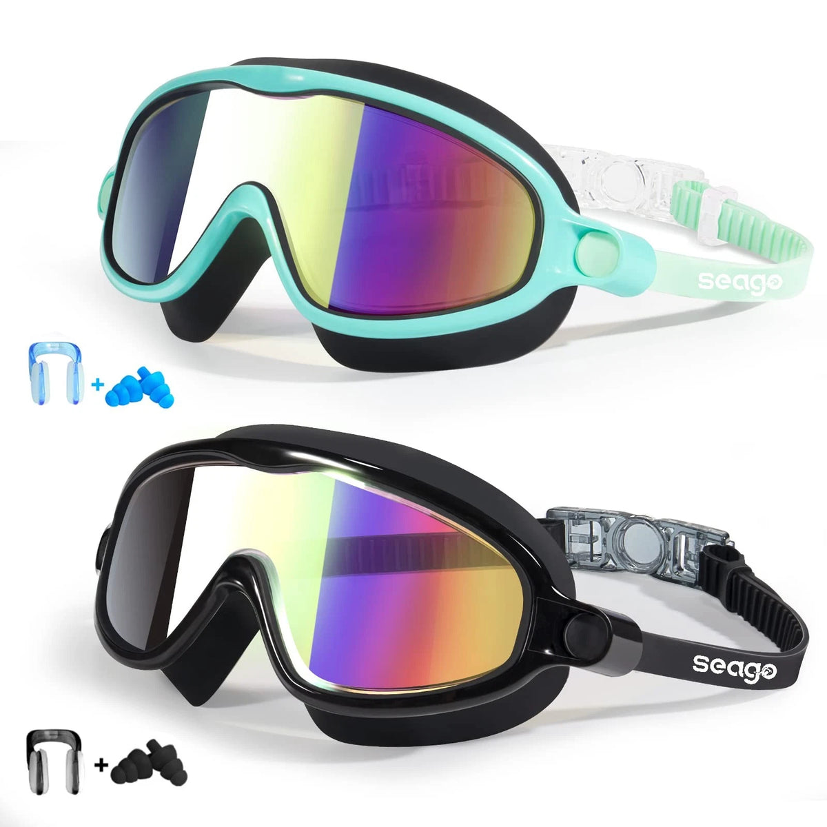 2X Swim Goggles for Kids 3-14 - Anti-fog, Anti-UV, Wide View