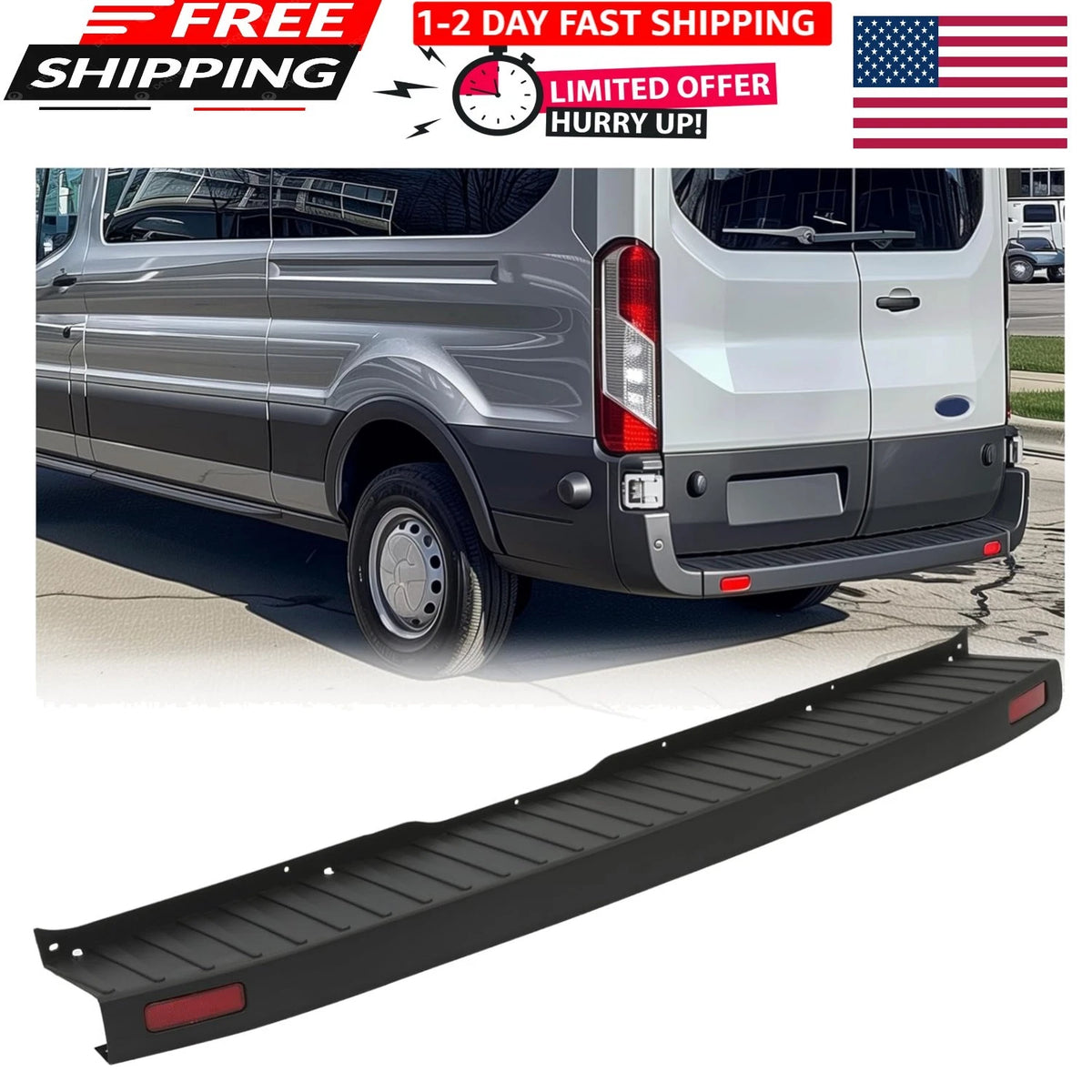 Rear Bumper Cover Step Plate for Ford Transit 150 250 (2015–2022)