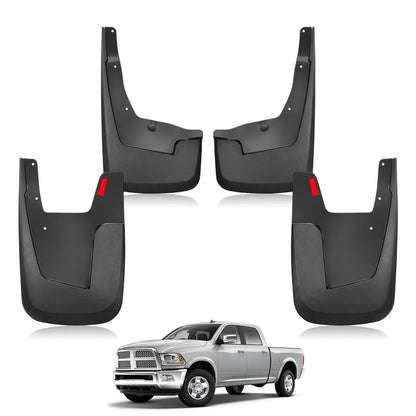 Mud Guards Splash Mud Flaps for RAM 1500 2500 (2019–2024) Black 4-Door