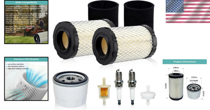 Air & Oil Filter Tune Up Kit for Husqvarna Z246 Z254 (2015–2023)