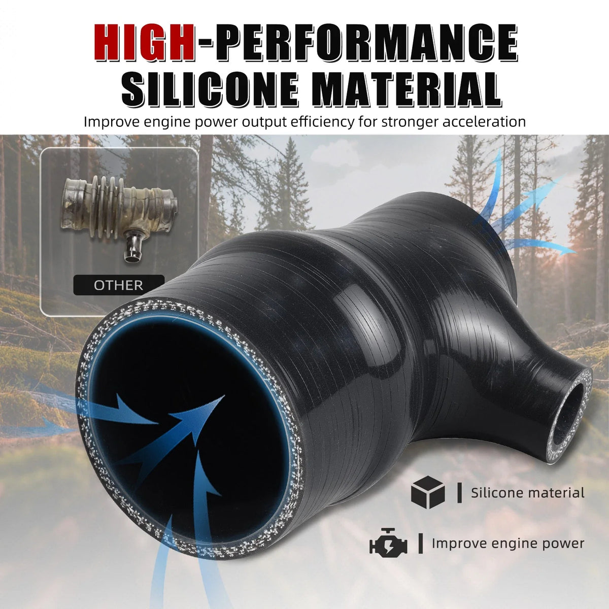Silicone Air Intake Hose Kit for Can-Am Maverick X3 R Turbo DPS (2017–2019)