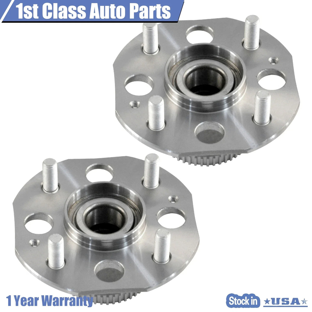 2pcs Rear Wheel Bearing & Hub for Honda Accord (1998–2002) 512178