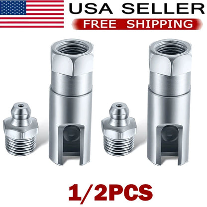 1/2PC Right-Angle 90-Degree Grease Coupler with 1/8 Inch NPT Threads