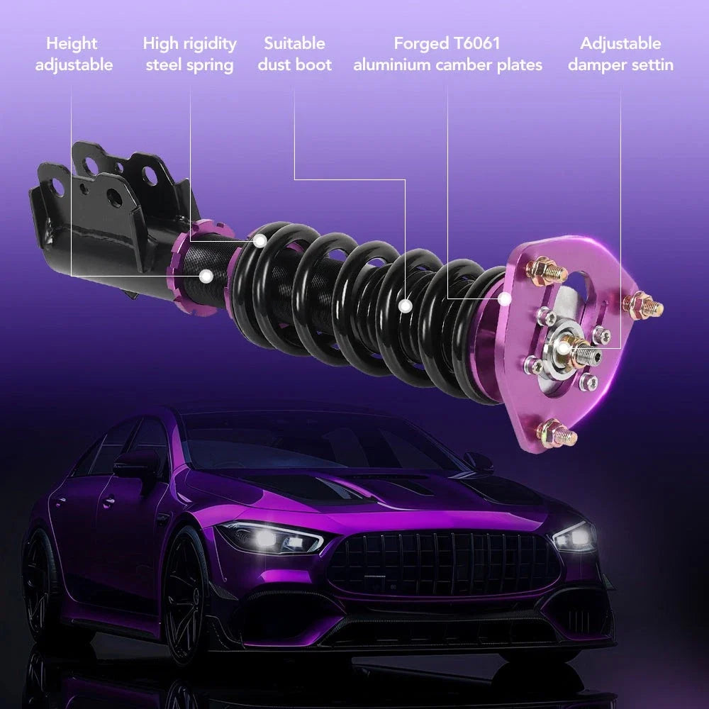Set of 4 Coilovers Suspension Struts for Nissan Silvia 240SX S14 (1995–1998)