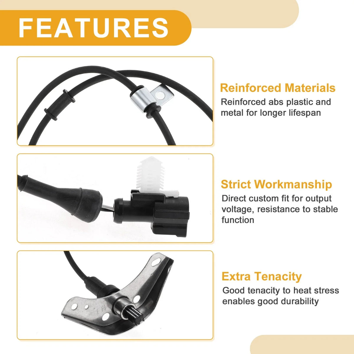 ABS Wheel Speed Sensor No. 6C2Z2C205BA for Ford E-250 (2005–2007) Front Left