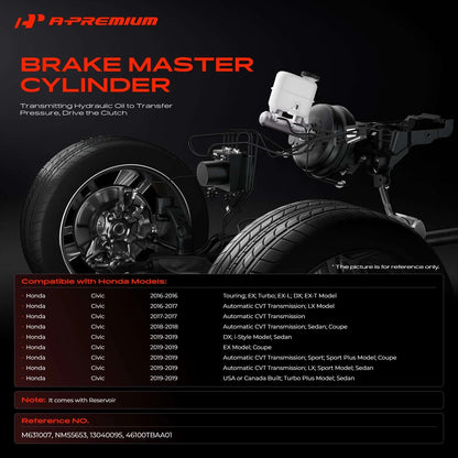 Brake Master Cylinder for Honda Civic (2016–2019) M631007