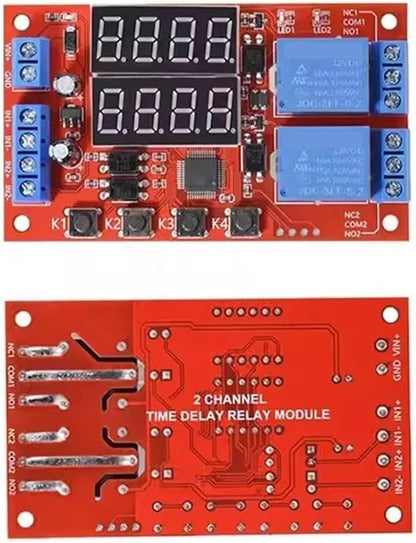 12V 10A Adjustable Time Delay Relay Module Dual Way LED Timer Switch