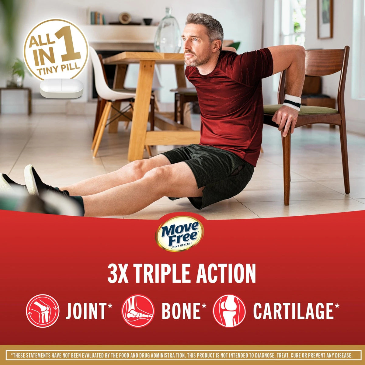 Move Free Ultra Triple Action Joint Support Supplement - 64 Count