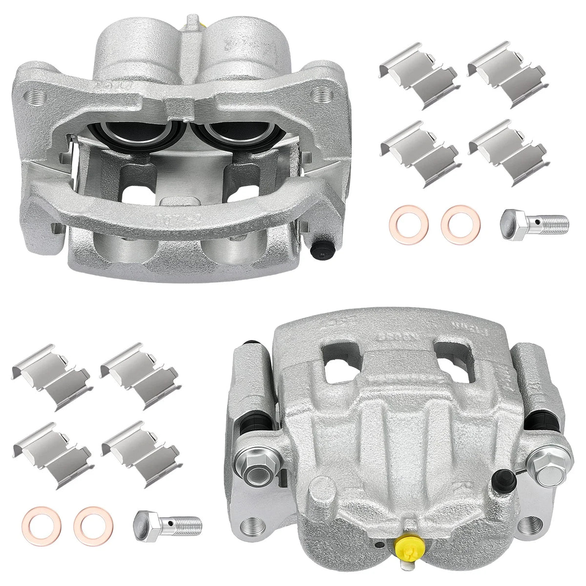 2PC Front Disc Brake Calipers w/ Brackets for Mazda CX-9, Ford Edge (2007–2015)