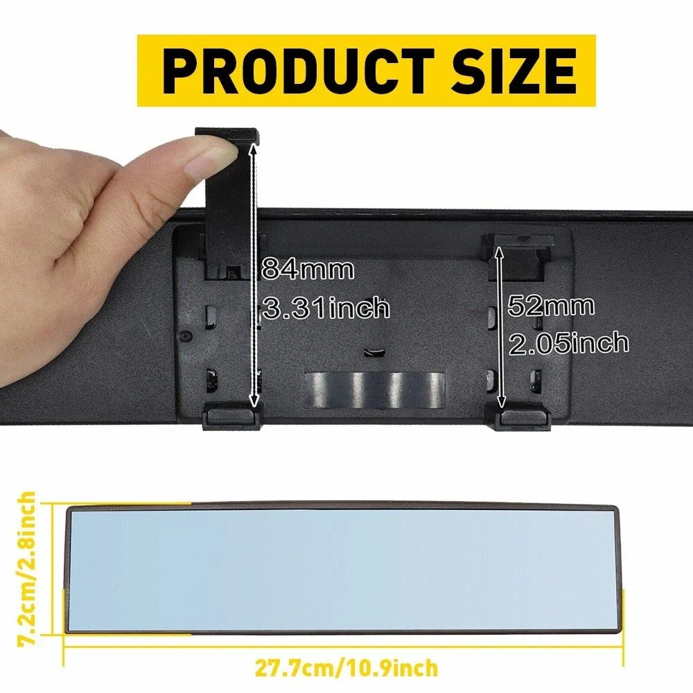 270MM Wide Convex Clip-On Rear View Mirror for Universal Fit (B EXV)