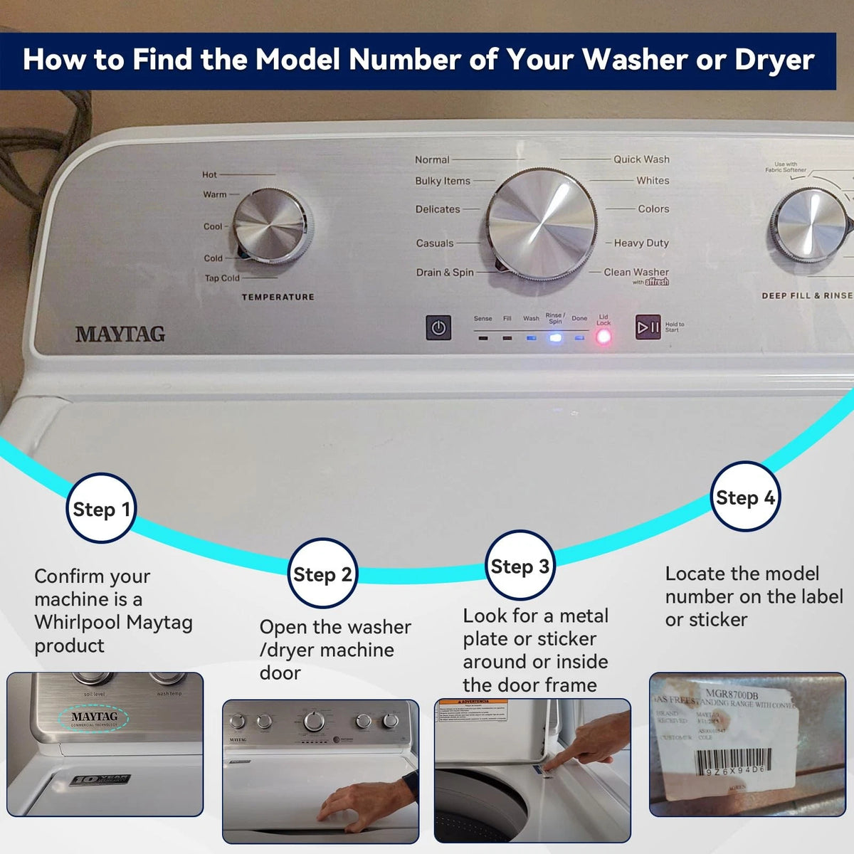 Dryer Knob Replacement for Maytag W11675852