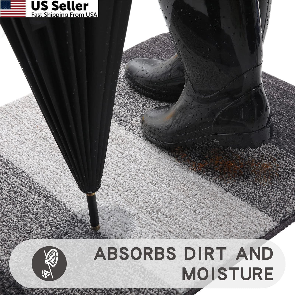 30x17 Non-Slip Absorbent Door Mat for Indoor Outdoor Use