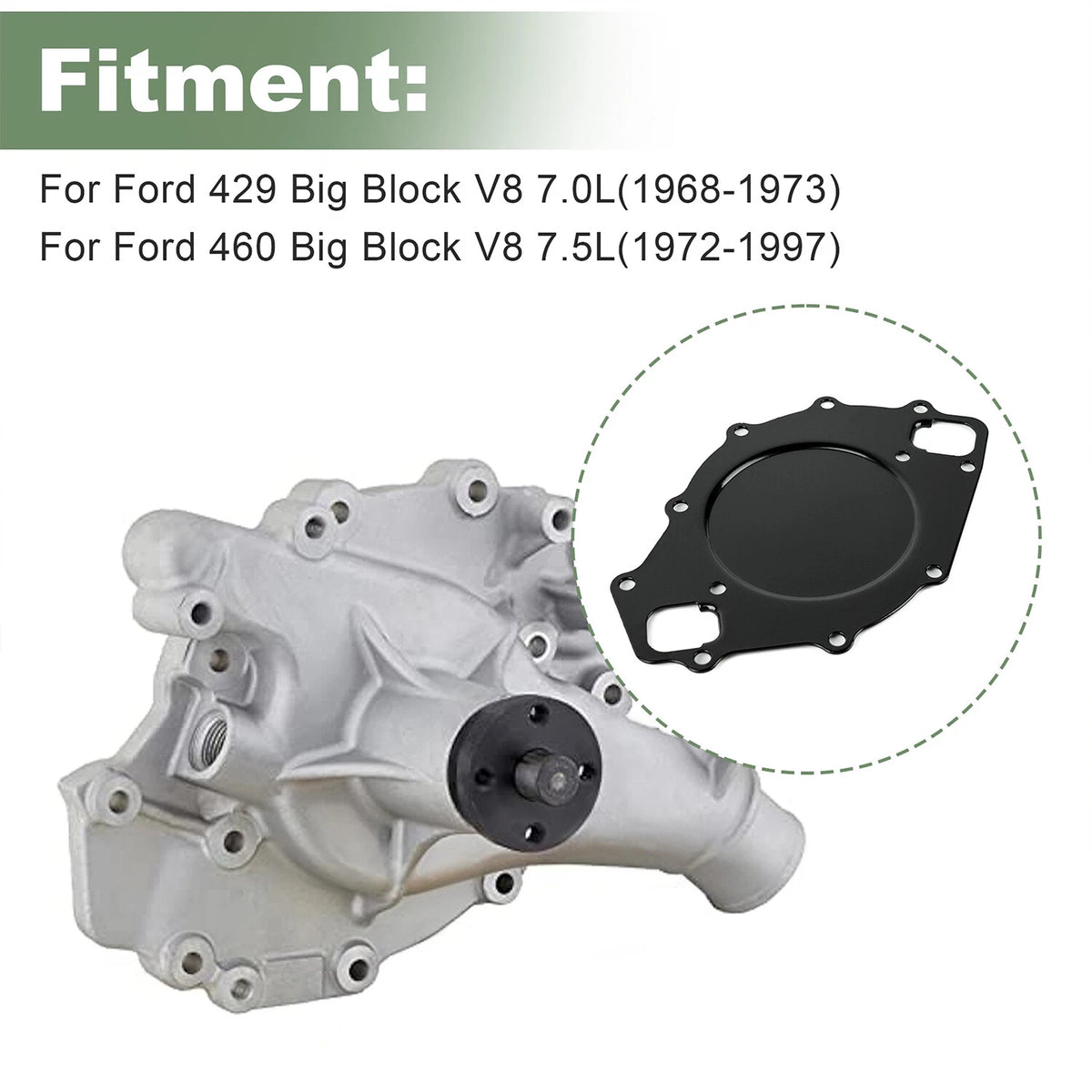 Water Pump Backing Plate for Ford 429 460 Big Block Engines (1968–1997)