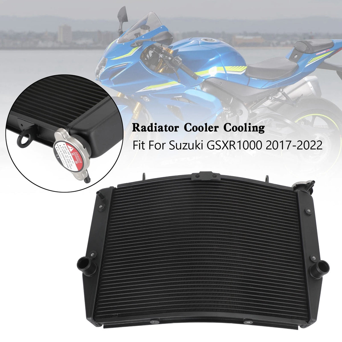 Engine Radiator Cooler for Suzuki GSXR 1000 (2017–2022) M504-A127-Black