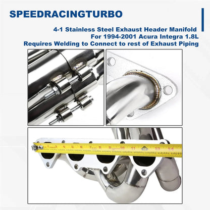 4-1 Stainless Steel Exhaust Header Manifold for Acura Integra (1994–2001)