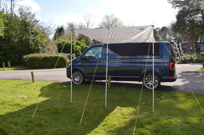 Set of 2 Awning Canopies for Campervan Caravan 2.4x3m Grey