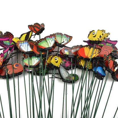 50pcs Waterproof Butterfly Stakes for Garden Display (25cm x 4cm)