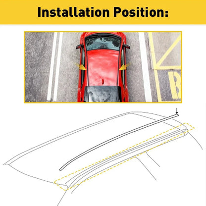 2X Black Roof Trim Molding Kit LH & RH for Honda Civic Sedan (2012–2015)