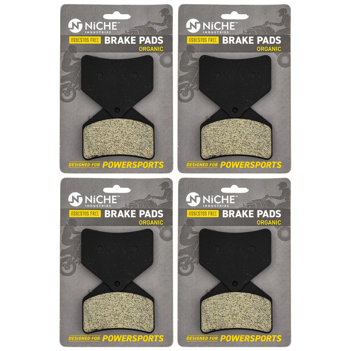 Set of 4 Brake Pads for Arctic Cat CrossFire Firecat Lynx 2000 (519-KPA2653D, 0702-563)