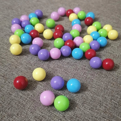 60 Pcs Chinese Checkers Marbles - Red, Blue, Yellow, Green, Purple, Pink