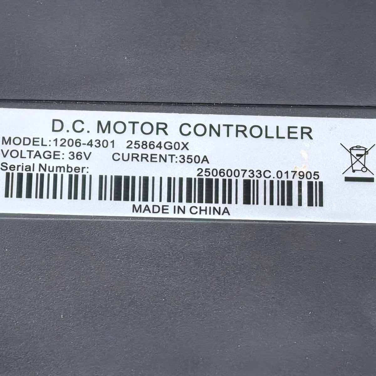 350A Controller for EZGO Medalist TXT 36V (25864G03)