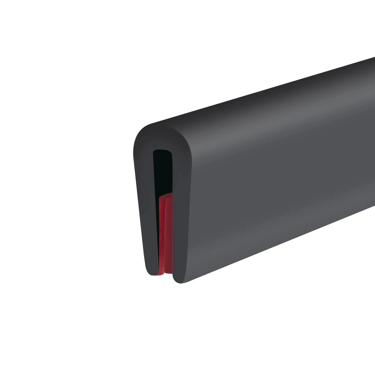 U Channel Rubber Edge Trim for Sheet Metal (10Ft, Black)