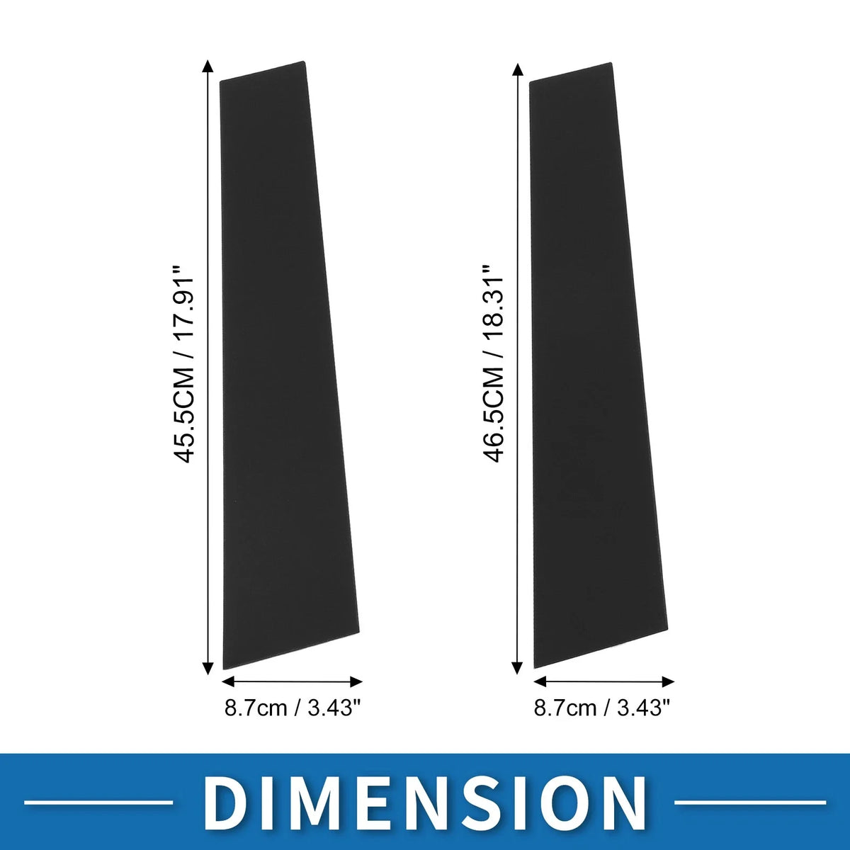 Set of 4 Door Pillar Window Trim for Volkswagen Tiguan (2009–2015) Black
