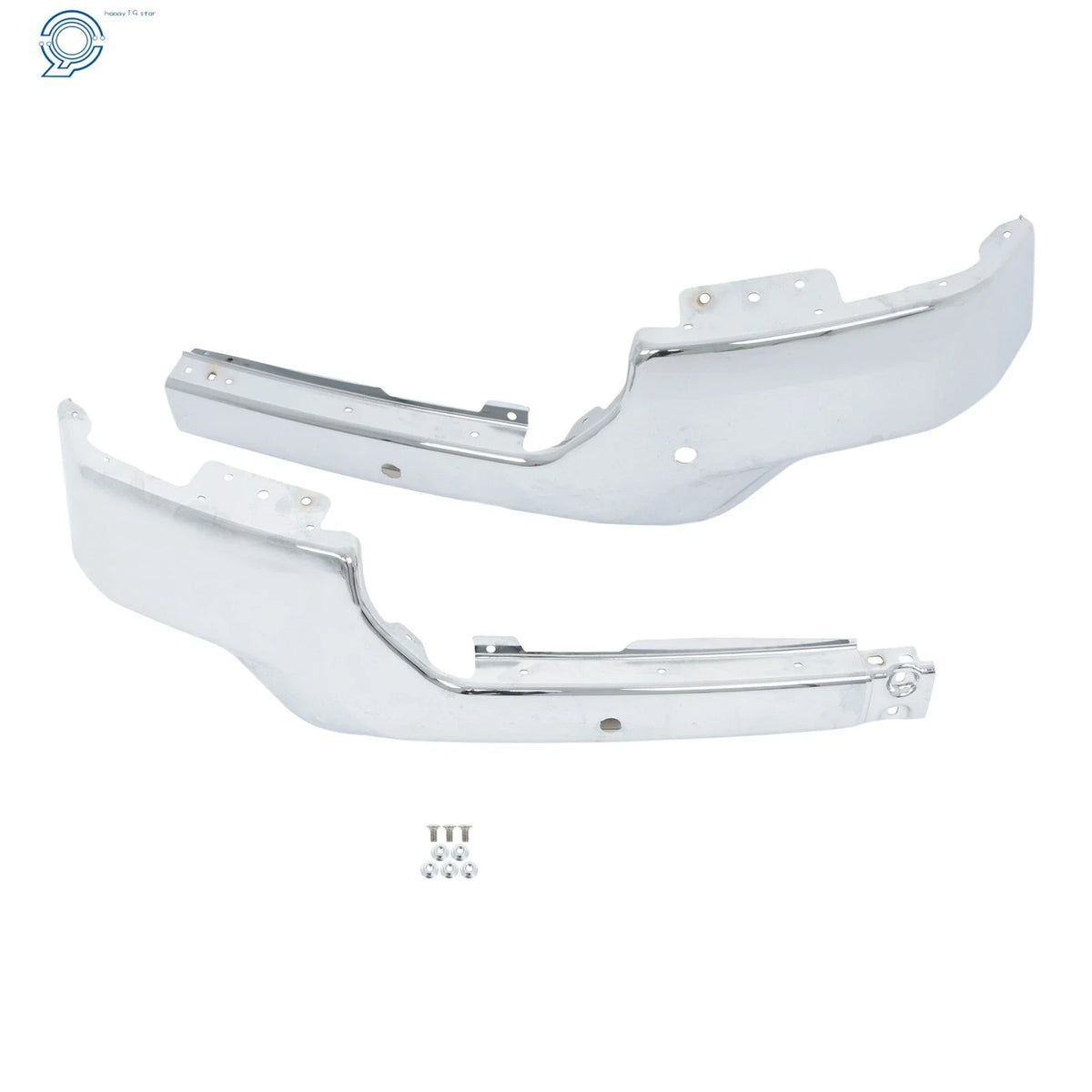 Steel Split Front Bumper for GMC Sierra 1500 (2019–2021) Chrome with Sensor Holes