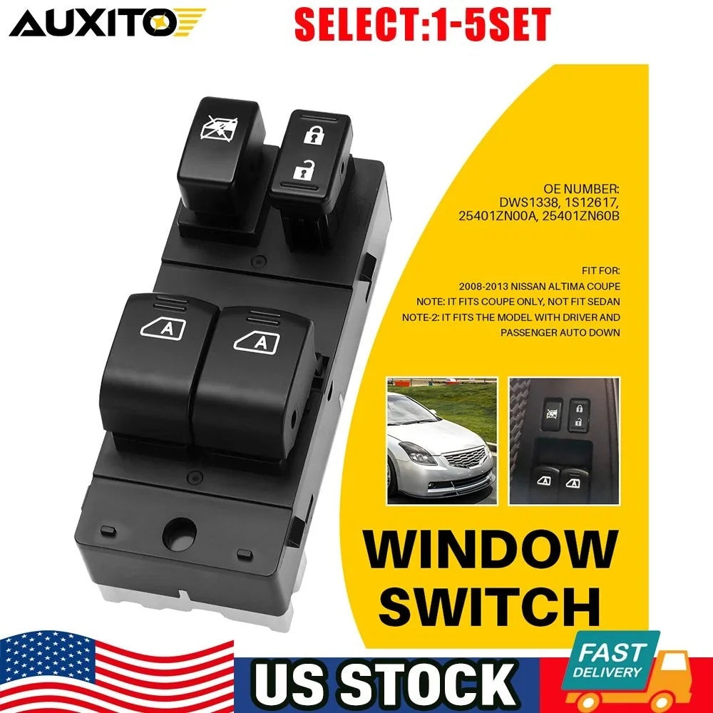 Power Window Switch for Nissan Altima Coupe (2008–2013) 1-10X