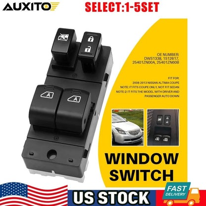 Power Window Switch for Nissan Altima Coupe (2008–2013) 1-10X