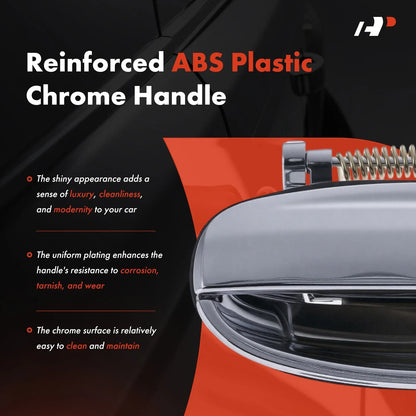 Rear Left Exterior Door Handle for Chevy Aveo 2005–2007, Aveo5, Pontiac G3