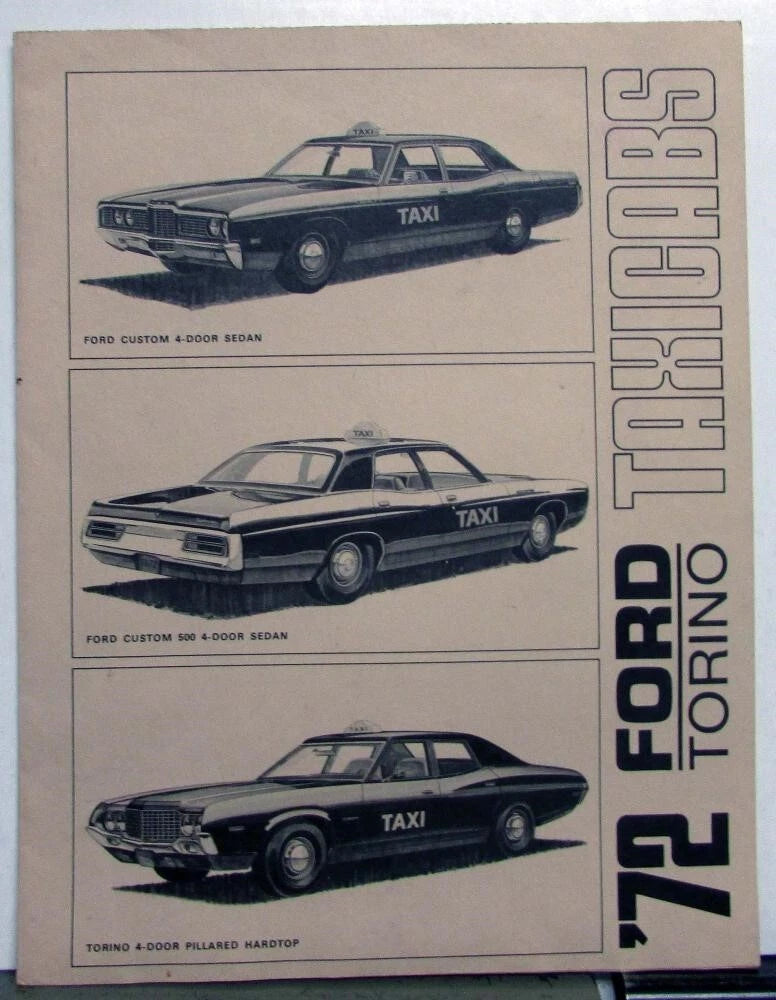 Set of 4 Standard Packages for 1972 Ford Torino Custom Taxicabs