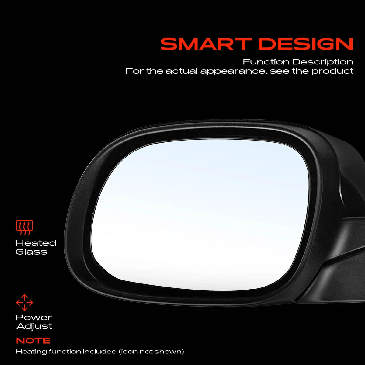 Driver Power Adjust Side Mirror for Kia Soul (2014–2019) 87610B2510, KI1320180, 8160342