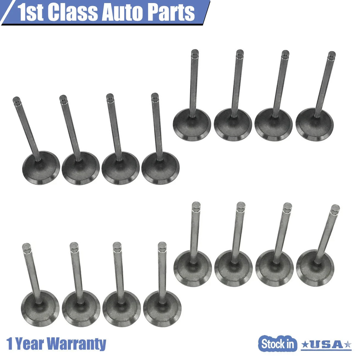 16PCS Intake Exhaust Valves for Subaru Impreza WRX Turbo (2002–2005)