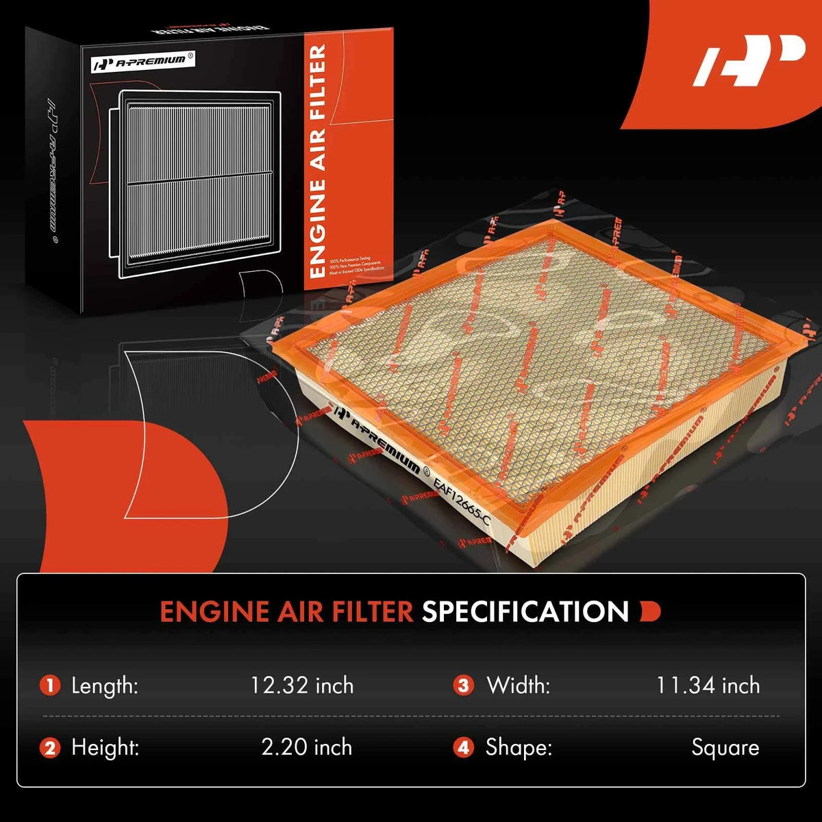 2X Engine Air Filter for Ford F-250 F-350 F-450 Super Duty (2020–2023)