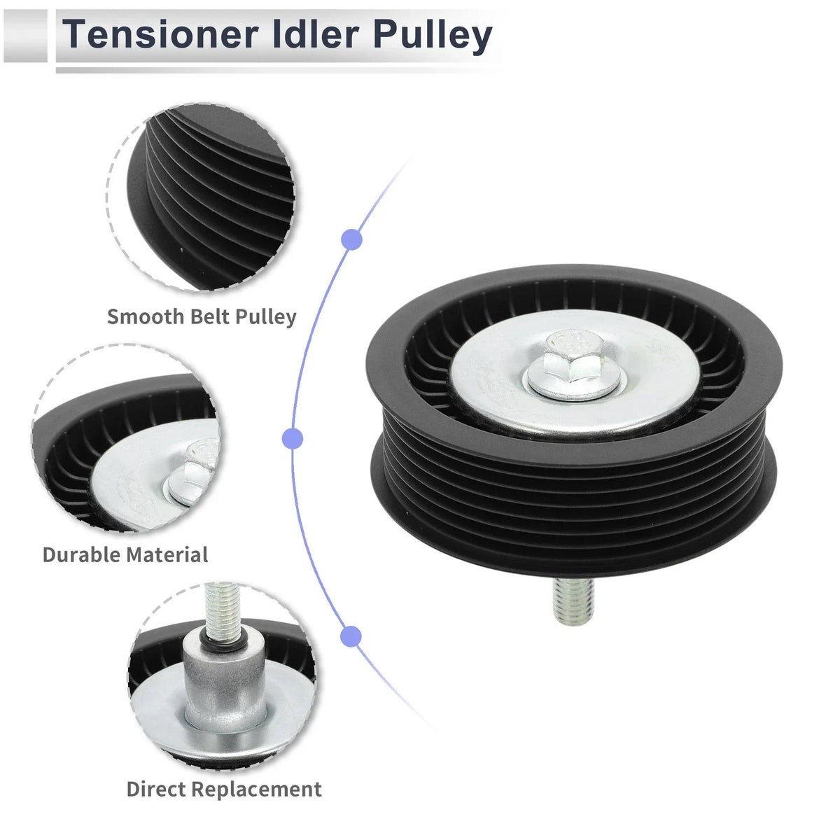 Drive Belt Idler Pulley for Ford Ranger (2011–2017) No.532090910/BK3Q6C344BA