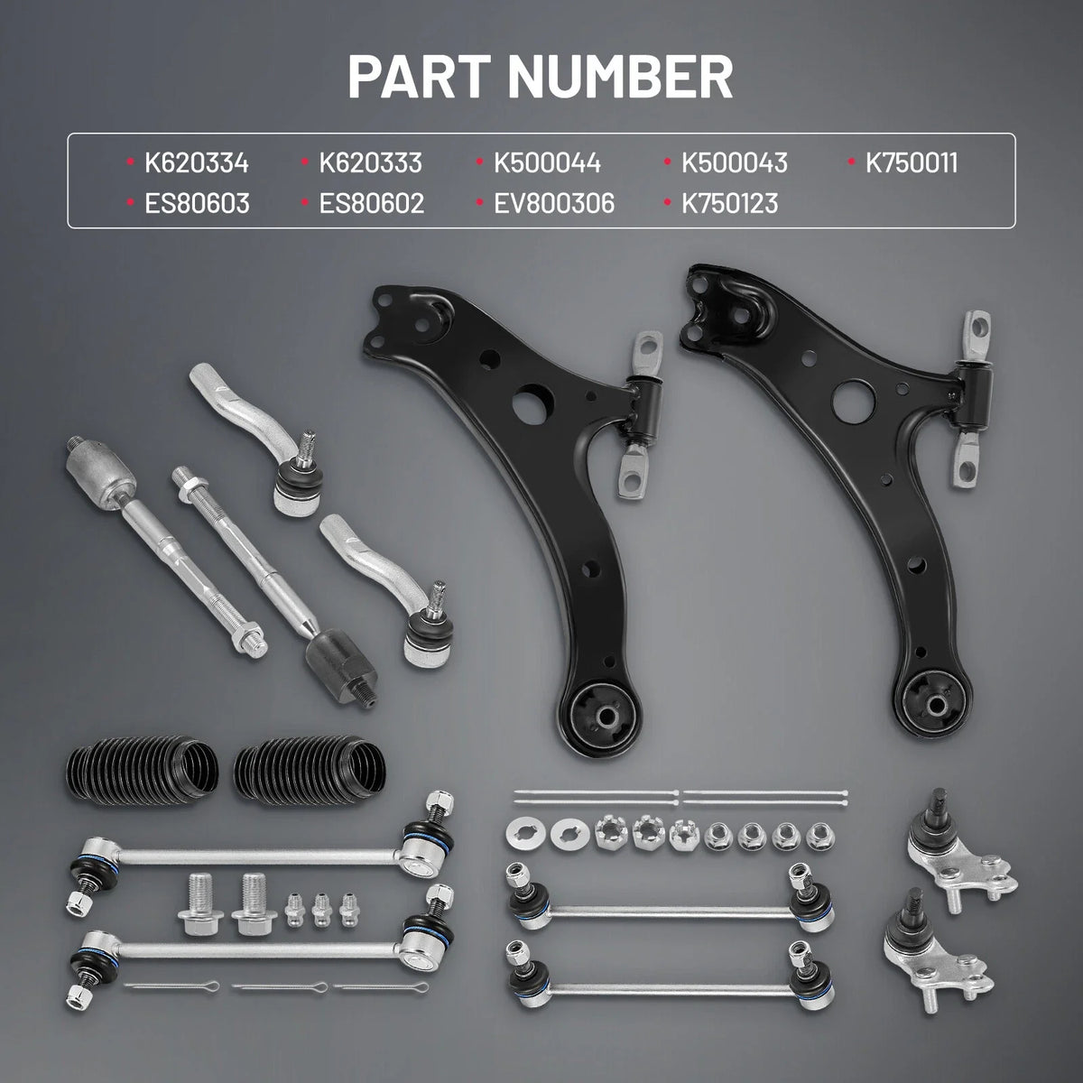 Front Lower Control Arm w/Ball Joint Kit for Toyota Camry (2007–2011) 3193066