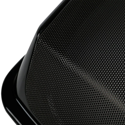 Vivid Black Speaker Saddlebag Lids for Harley Touring FLHR FLHT FLHX (1993–2013)