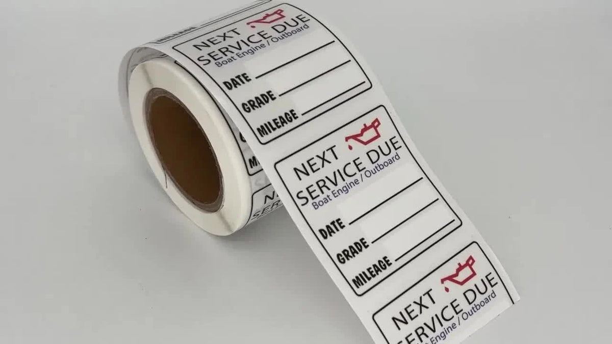 Set of 220 Oil Change Reminder Stickers for Universal Use