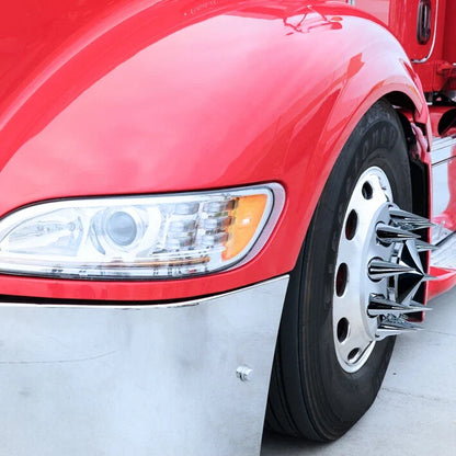 Chrome Spike Lug Nut Covers Thread-On 33mm for Chevrolet Silverado (2007–2024)