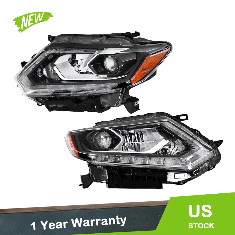LED Headlamps for Nissan Rogue (2014–2016) Driver + Passenger Side
