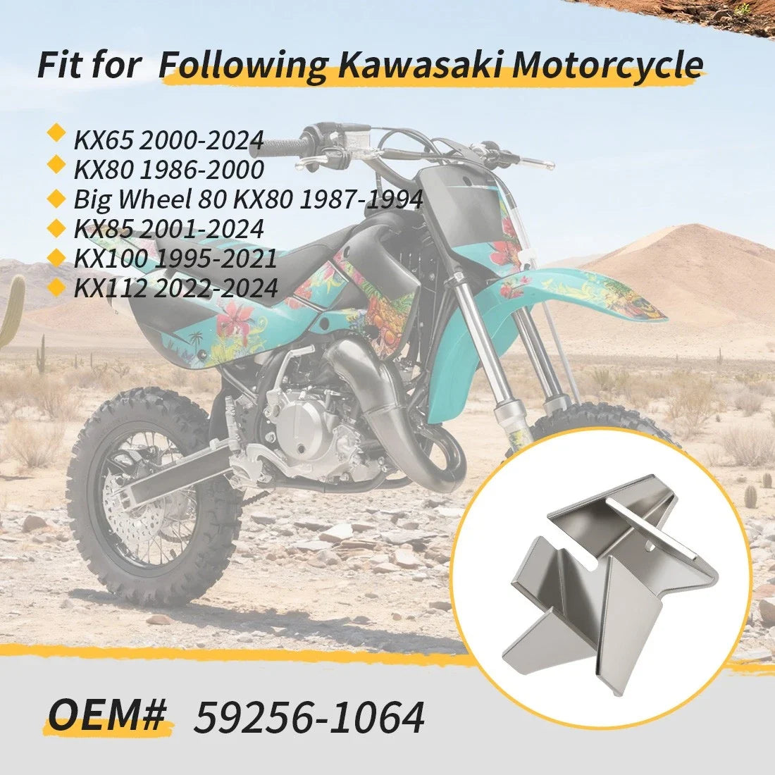 Water Pump Impeller for Kawasaki KX100 (1995–2021), KX112 (2022–2024) 59256-1064