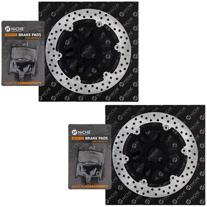 Front Brake Rotor Pad Kit for Honda Interceptor 750 (MK1006682, 5VX-2581T-01-00, 20S-2581T-00-00, 5SL-2581T-00-00)