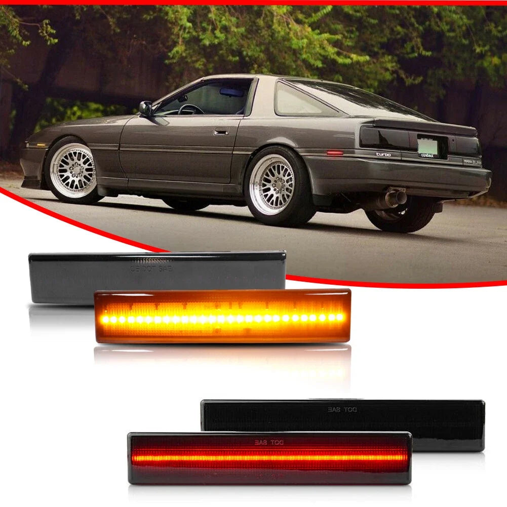 Set of 4 Smoked LED Side Marker Lights for Toyota Supra MK3 (1986–1992)