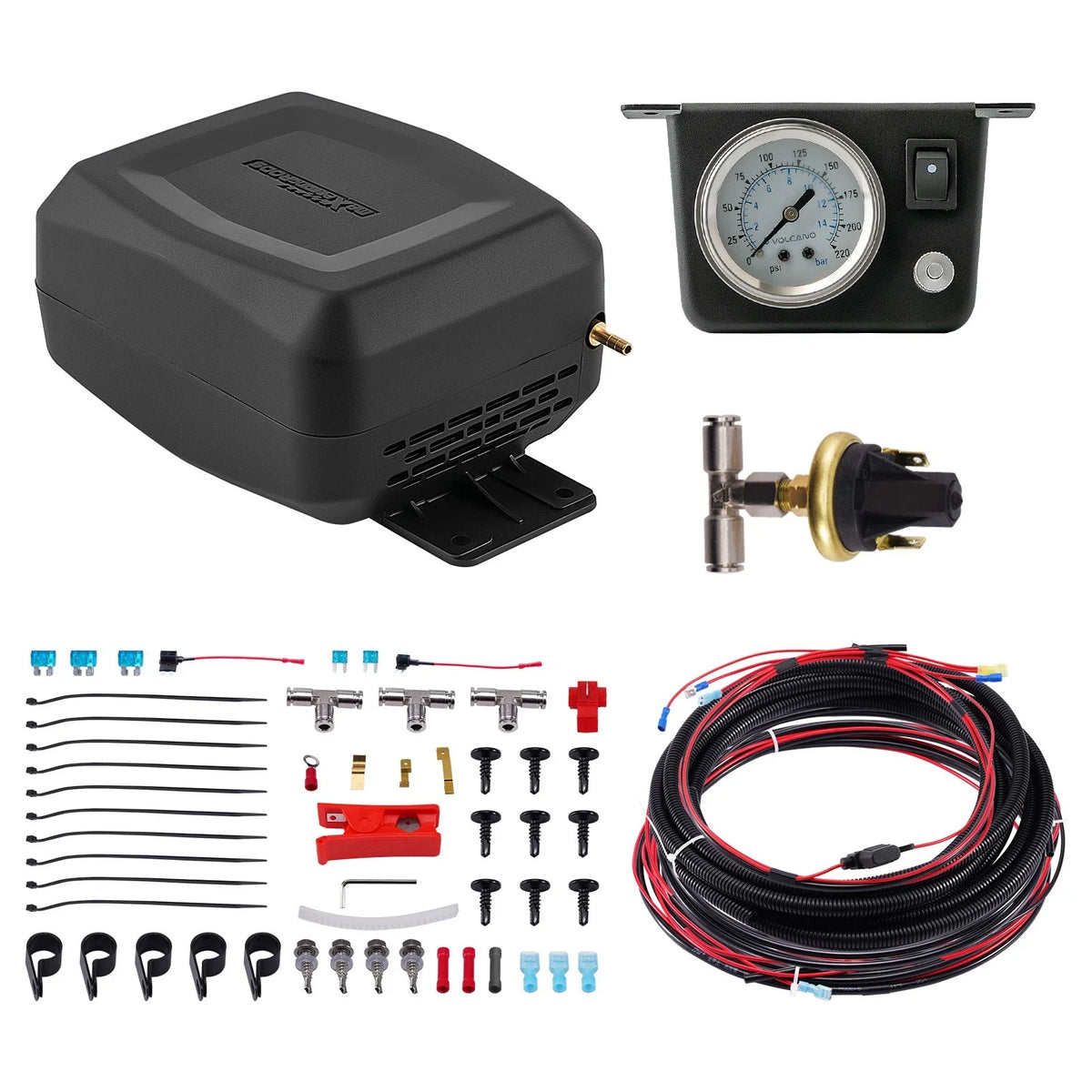 Air Spring Bags + Air Controller Kit & Sensor for Chevy Dodge Ford GMC